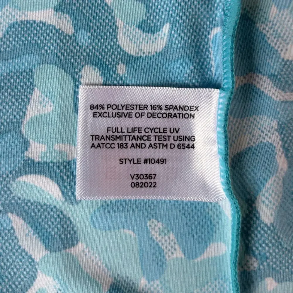 COOLIBAR Kid's Turtle Bay Swim Jacket Sz S Youth Blue Print Style 10491